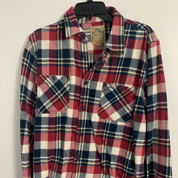 True Religion Thick Flannel - Picture 1 of 2